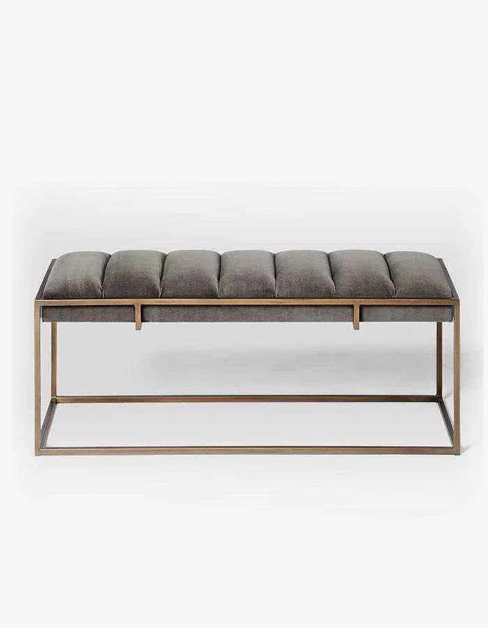 ASPHİRE GRİ KADİFE BENCH