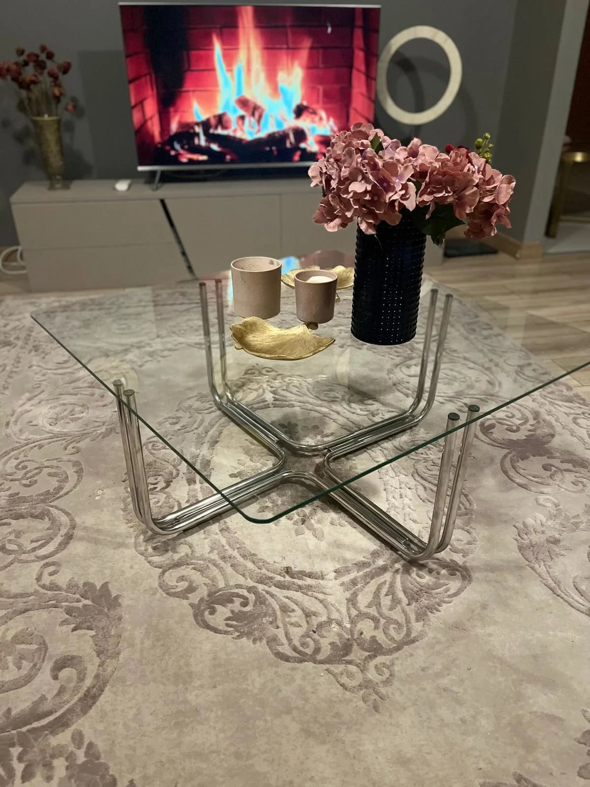 PASLANMAZ ÇELİK TASARIM ORTA SEHPA