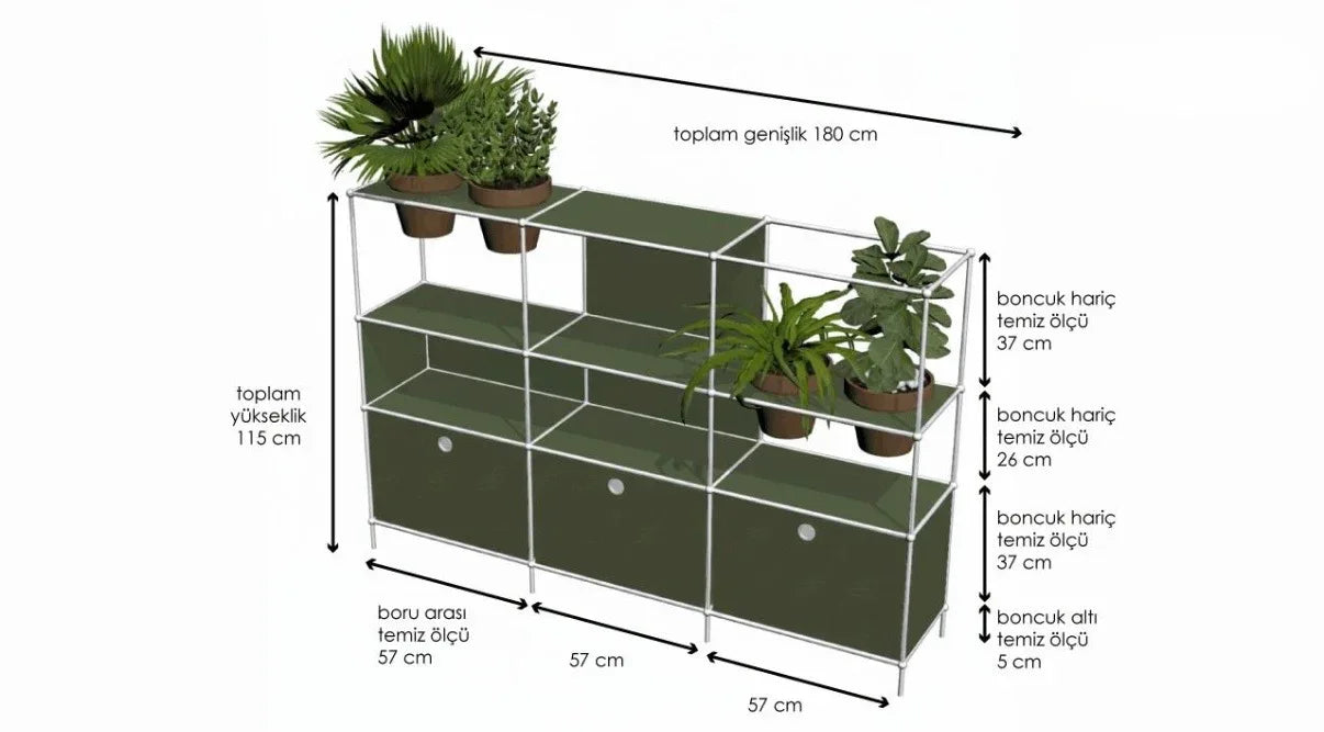 Celine Yeşil Konsol&Vitrin - Biconsilio 