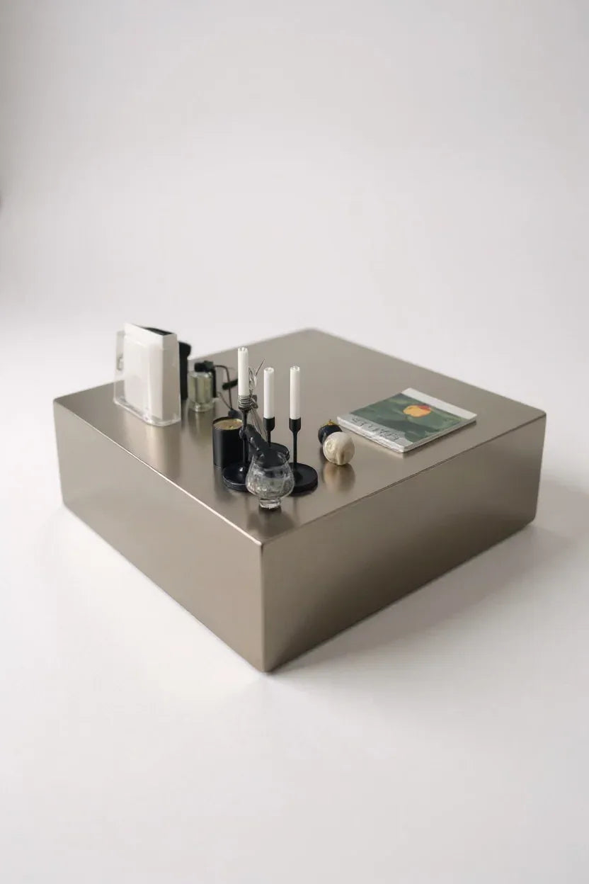 PASLANMAZ ÇELİK LİNEA KÜP ORTA SEHPA - Biconsilio 