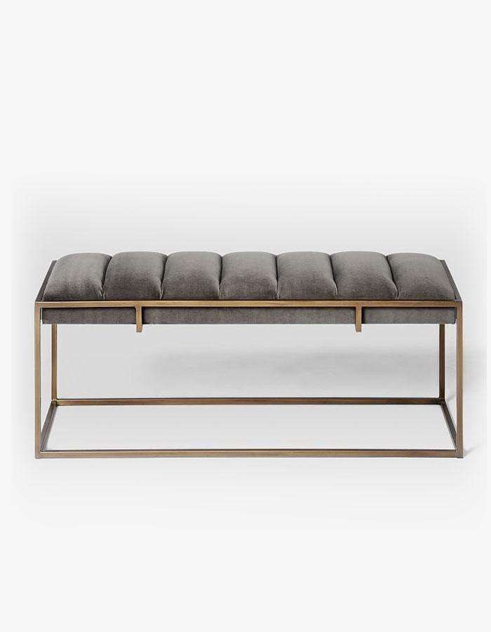 ASPHİRE GRİ KADİFE BENCH